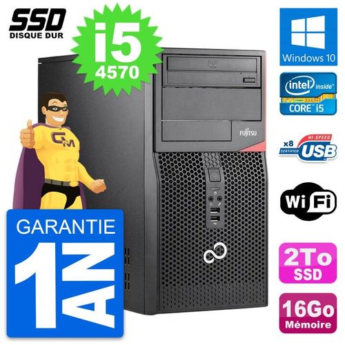 PC Tour Fujitsu Esprimo P520 Intel Core i5-4570 RAM 16Go SSD 2To Windows 10 Wifi