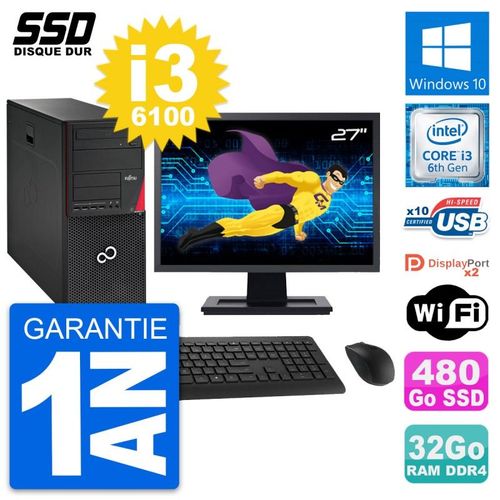 PC Tour Fujitsu P756 Ecran 27