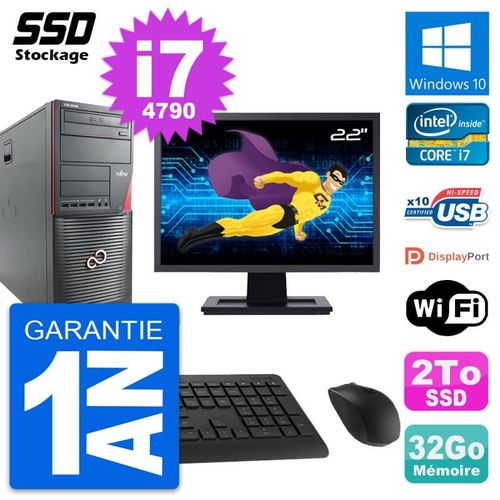 PC Tour Fujitsu W530 MT Ecran 22