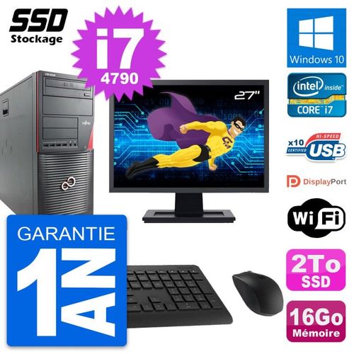 PC Tour Fujitsu W530 MT Ecran 27