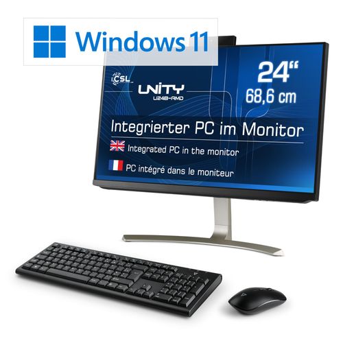 PC tout-en-un CSL Unity U24B-AMD / 5700G / 2000 Go / 32 Go RAM / Windows 11 Pro