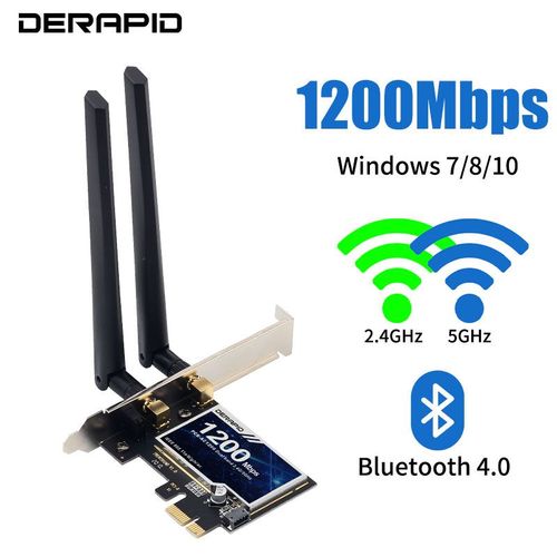 PCE-AC1200 - Carte Rseau Double Bande Intel Ax210 Wi-fi 6e, 3000 Mb/s, Adaptateur Sans Fil Pci Express, Bluetooth 5.2, 2.4/5/6ghz, 802.11ax/ac, Pour Ordinateur De Bureau