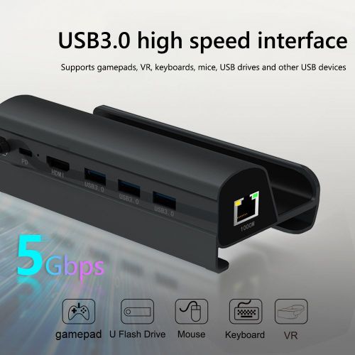Pd60w ? Socle De Chargement Usb Pour Console De Jeu Steam Deck, Support Hub Avec Port Rj45, Compatible Hdmi, Plug And Play
