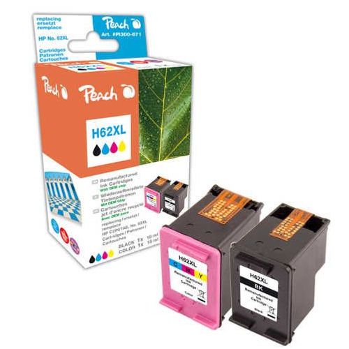 Peach 0f319639 Cartouche D'encre 2 Pice(S) Noir, Cyan, Magenta, Jaun