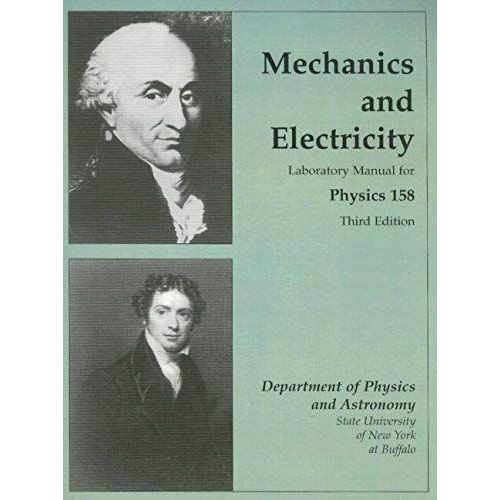 Mechanics And Electricity: Laboratory Manual For Physics 158   de Pearson Custom Publishing  Format Poche 