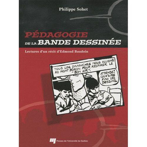 Pdagogie De La Bande Dessine - Lectures D'un Rcit D'edmont Baudoin    Format Broch 