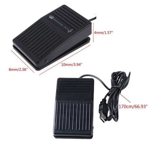 Pdale de commande USB en plastique, interrupteur  pied unique, touche de pr-programme, pour clavier, souris, PC