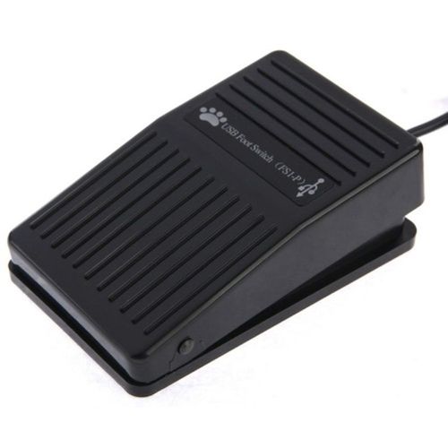 Pdale de commande USB en plastique,interrupteur  pied unique,touche de pr-programme,pour clavier,souris,PC