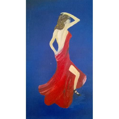 Peinture A L'huile D'une Danseuse De Flamenco