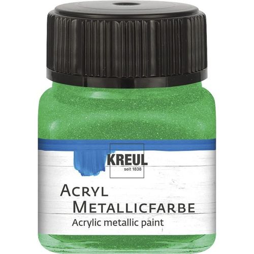 Peinture Acrylique Mtallique, 20 Ml Verre Vert, Peinture Acrylique Glamour  Effet Mtallique  Base D'eau, Couvrante Et Crmeuse, Schage Rapide Et Rsistance  L'eau