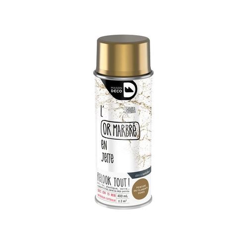 Peinture Arosol Relook Tout Maison Deco Marbre Or Pierre 0.400 L