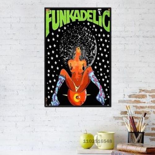 Peinture D'affiche Funkadelic Sur Toile,Mpression Murale Poster Pour Salon Chambre  Coucher DCor Sans Cadre(90*130cm)