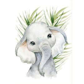 PIPISKY kit de Peinture à l'huile sur Toile par numéro,éléphant animal de  dessin animé,Kit de Peinture de Décoration Murale à la Maison par Numéro  Kit