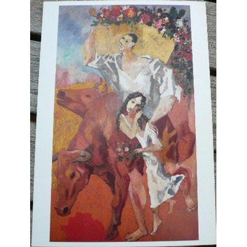 Peinture - Pablo Picasso - Les Paysans - 10x15cm - Carte Postale