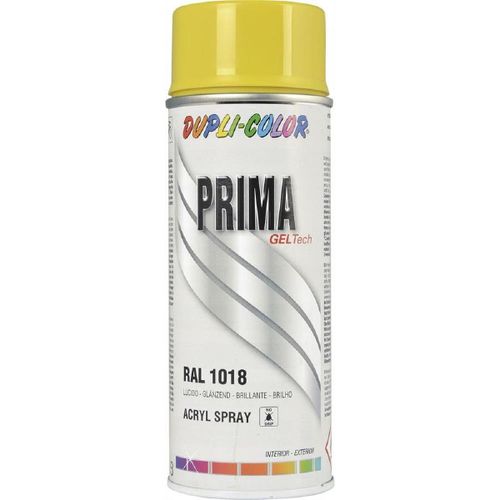 Peinture Prima Ral 1018 Jaune Zinc Brillant 400ml Dupli Color