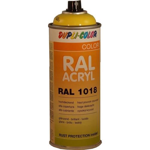 Peinture Ral Acryl 1018 Jaune Zinc Brillant 400 Ml Duplicolor - Mo366079