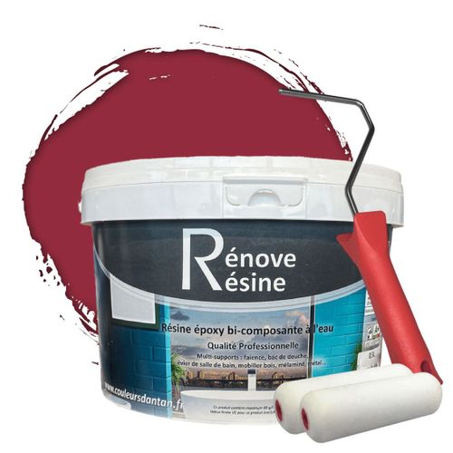 Peinture Rsine Multisupport Intrieur Pour Faence, Carrelage, Douche, Baignoire 5m - Ral 4002 Violet Rouge + Kit D'application Offert