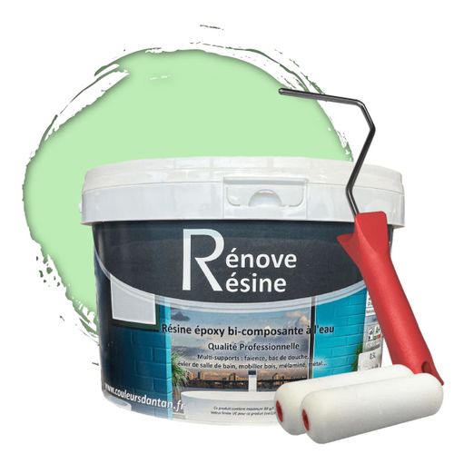 Peinture Rsine Multisupport Intrieur Pour Faence, Carrelage, Douche, Baignoire 5m - Ral 6019 Vert Blanc + Kit D'application Offert