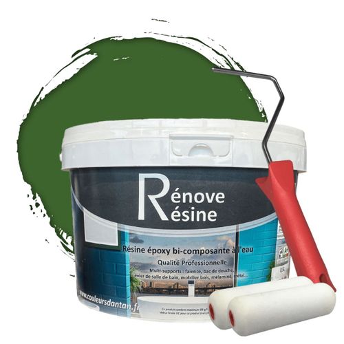 Peinture Rsine Multisupport Intrieur Pour Faence, Carrelage, Douche, Baignoire 5m - Ral 6025 Vert Fougre + Kit D'application Offert