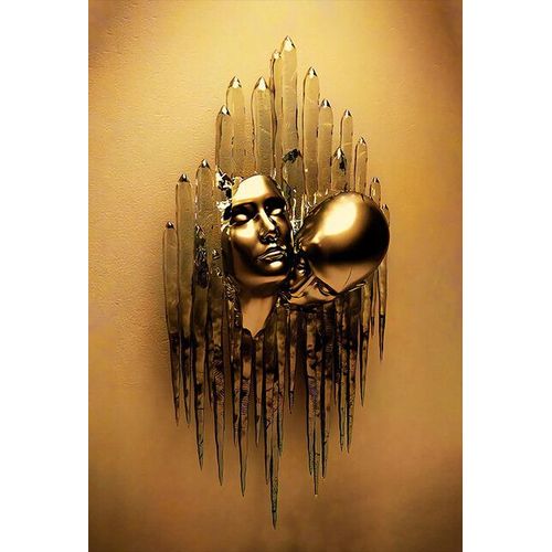 Peinture Sur Toile Hd,Srie De Sculptures Romantiques De Luxe En Mtal Dor,Images Murales Imprimes,Dcoration De La Maison