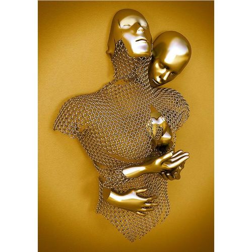 Peinture Sur Toile Hd,Srie De Sculptures Romantiques De Luxe En Mtal Dor,Images Murales Imprimes,Dcoration De La Maison