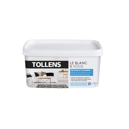 Peinture Tollens Blanc&vous Mat 5l