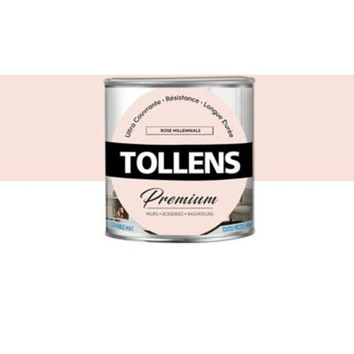 Peinture Tollens Premium Murs  Boiseries Et Radiateurs Rose Millennials Mat 0 75l