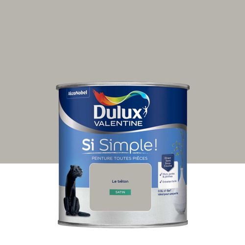 Peinture Toutes Pices Dulux Valentine Si Simple ! Satin Le Bton 0,5l