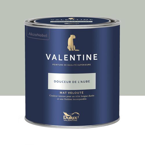 Peinture Valentine Murs Et Boiseries Dulux Valentine Vert Douceur De L'aube Velout Mat 0,5l