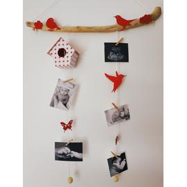 Pele Mele Mobile Porte Photos Bois Flotte Idee Cadeau Naissance Bebe Rakuten