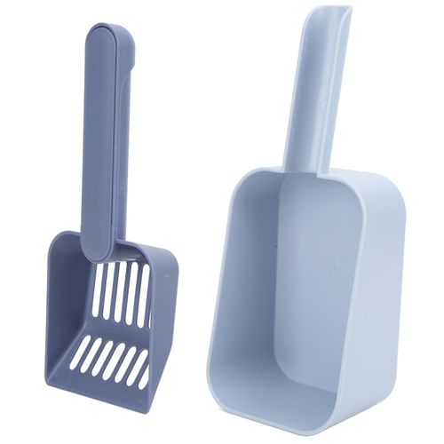 Pelle A Crottes De Chat Multifonctionnelle, Ergonomique Et Portable, En Plastique, Pour Chats De Compagnie, Bleu