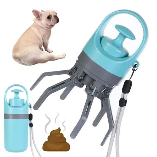 Pelle  Crottes Pour Chien Avec Distributeur De Sac Intgr-Conception  Six Griffes,Bleu Gris
