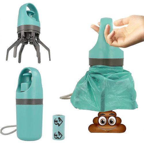 Pelle  Crottes Pour Chien Sdigv, Pelle  Caca Portable Sans Contact Pour Petits Et Moyens Grands Chiens, Nettoyeur De Ramassage Des Dchets Canins Avec Fixation De Sac 15pcs Et Leak-Pro