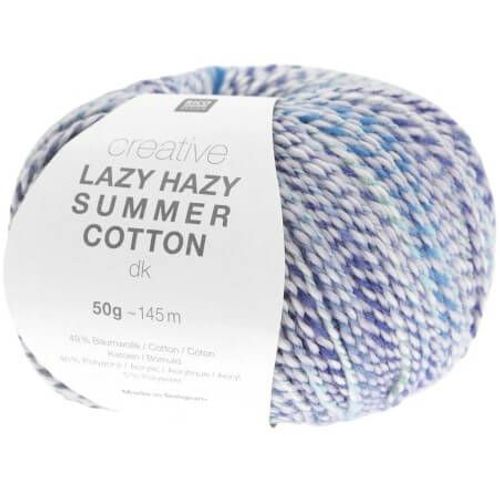 Pelote De Coton  Tricoter Creative Lazy Hazy Summer Cotton - Rico Design 28 Violette