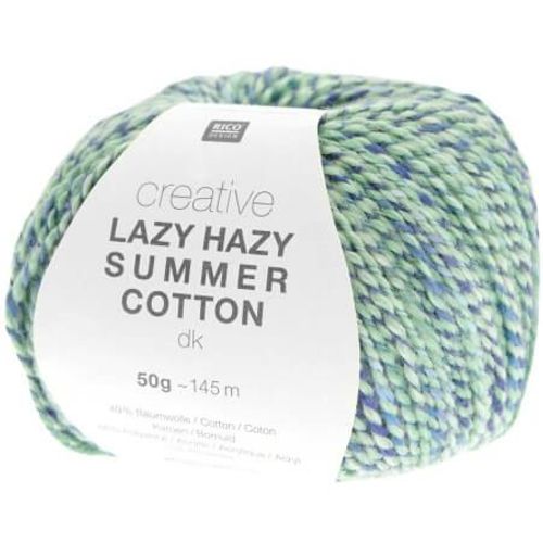 Pelote De Coton  Tricoter Creative Lazy Hazy Summer Cotton - Rico Design 30 Vert Eucalyptus