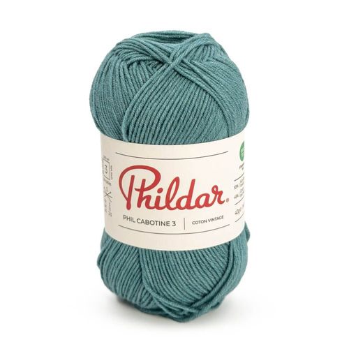 Pelote De Coton Phildar - Phil Cabotine 3 - 40g : Douceur Et Lgret Au Rendez-Vous ! Prusse Vert