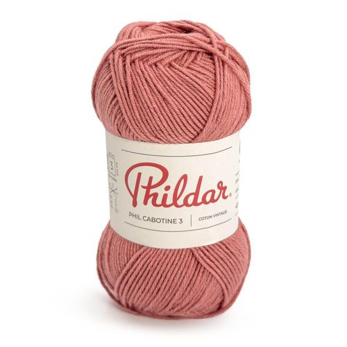 Pelote De Coton Phildar - Phil Cabotine 3 - 40g : Douceur Et Lgret Au Rendez-Vous ! Vieux Rose
