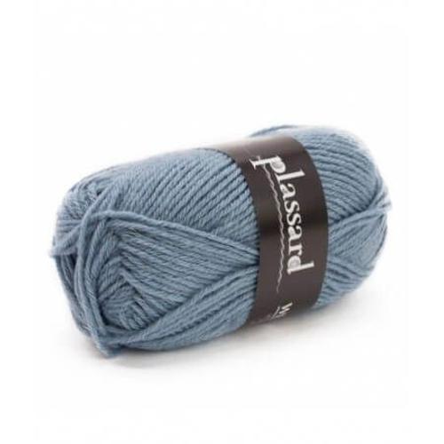 Pelote De Laine  Tricoter Week-End - Plassard 1238 Bleu