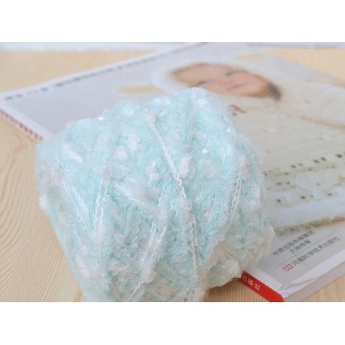 Pelote De Laine Douce Pour Pull Adulte,Fil Nano Istic Mohair,Tiss  La Main,charpe Et Sac Doudou,C?ur Mlang Pour Fille,50g Par Pelote - Type Blue Bohe