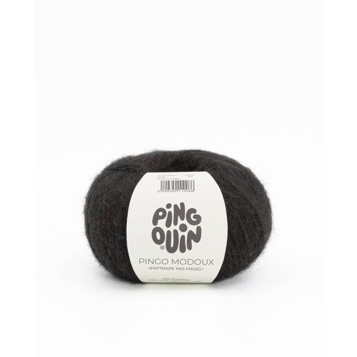 Pelote De Laine Et Mohair Pingo Modoux - Douceur Et Style Runis - Pingouin Noir