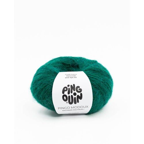 Pelote De Laine Et Mohair Pingo Modoux - Douceur Et Style Runis - Pingouin Vert Bouteille