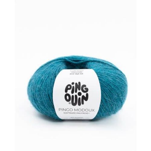 Pelote De Laine Et Mohair Pingo Modoux - Douceur Et Style Runis - Pingouin Vert Plume