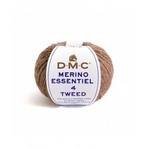 Pelote De Laine Merino Essentiel 4 Tweed - Dmc 910 Marron