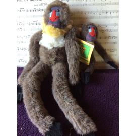 Peluche Singe A Suspendre Maman Et Bebe Mandrill Rakuten