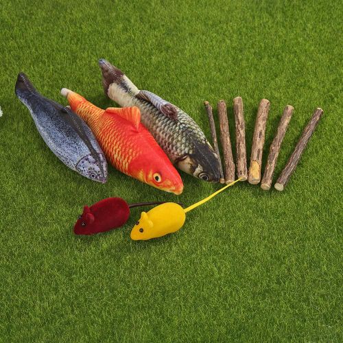 Peluche Douce En Forme De Chat, Cadeau Interactif, Poisson, Herbe-Aux-Chats, Oreiller, Poupe, Simulation De Poisson, Jouet Amusant, Fournitures Pour Animaux De Compagnie