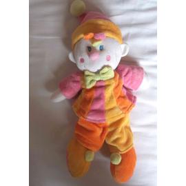 Peluche Doudou Poup E Lutin Clown Gar On Mgm Dodo D Amour Rose Orange