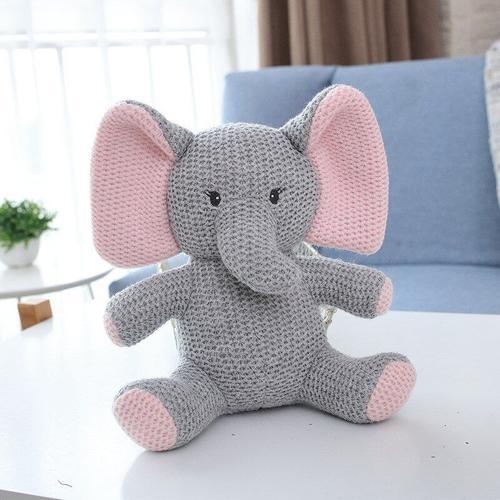 Peluche lphant, Cheval, Ours En Peluche, 23cm, Animal En Tricot, Lapin, Licorne, Dinosaure, Cheval, Jouet Pour Enfants, Cadeau Pour Filles