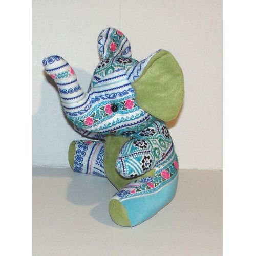 Peluche Elephant Lofty Bamboo En Tissus Color Doudou Loftybamboo