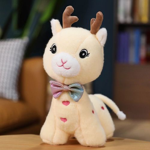 Peluche girafe mignonne du zoo, poupe debout, amour, cerf, griffe, machine, poupe fminine Jaune-45cm