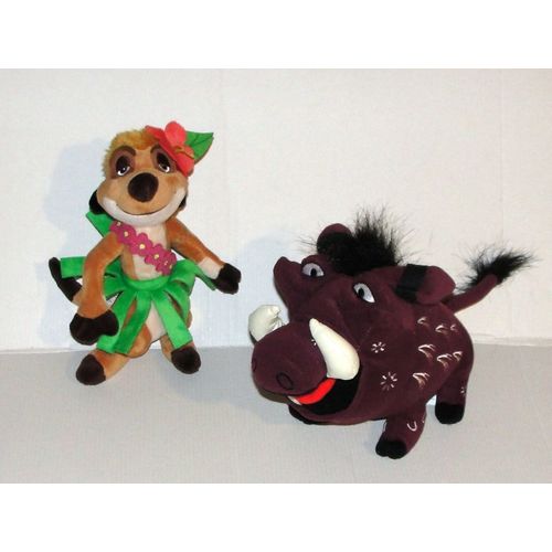 Peluche le roi lion disney timon et pumba - lot 2 peluche doudou les ...